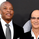 Producers Dr. Dre (L) and Jimmy Iovine arrive at the premiere screening of HBO’s “The Defiant Ones” at Paramount Studios on June 22, 2017 in Los Angeles, California.